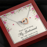 Load image into Gallery viewer, To My Bridesmaid Gifts, Thank You , Interlocking Heart Necklace For Women, Wedding Day Thank You Ideas From Bride
