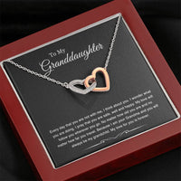 Load image into Gallery viewer, To My Granddaughter Gifts, Every Day That You Are Not With Me, Interlocking Heart Necklace For Women, Birthday Present Idea From Grandma Grandpa
