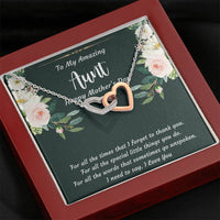 Load image into Gallery viewer, To My Aunt Gifts, I Love You, Interlocking Heart Necklace For Women, Aunt Mother&#39;s Day Present From Niece Nephew
