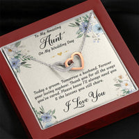 Load image into Gallery viewer, Aunt of the Groom Gifts, Forever Your Nephew, Interlocking Heart Necklace For Women, Wedding Day Thank You Ideas From Groom
