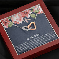 Load image into Gallery viewer, To My Wife, When I Fell In Love With You, Interlocking Heart Necklace For Women, Anniversary Birthday Gifts From Husband
