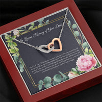 Load image into Gallery viewer, Loss of Dad Gifts, In Loving Memory, Sympathy Interlocking Heart Necklace For Loss of Dad, Memorial Sorry For Your Loss Present
