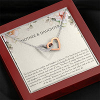Load image into Gallery viewer, To My Daughter Gifts, Mother and Daughter Bond, Interlocking Heart Necklace For Women, Birthday Present Idea From Mom
