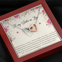 Load image into Gallery viewer, To My Sister-in-law Gifts, A New Friend, Interlocking Heart Necklace For Women, Birthday Present Idea From Sister
