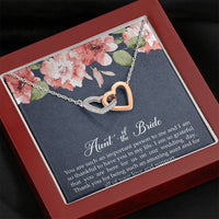 Load image into Gallery viewer, Aunt of the Bride Gifts, You Are Important To Me, Interlocking Heart Necklace For Women, Wedding Day Thank You Ideas From Bride
