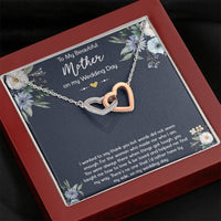 Load image into Gallery viewer, To My Mom of the Bride Gifts, I Wanted To Say Thank You, Interlocking Heart Necklace For Women, Wedding Day Thank You Ideas From Bride
