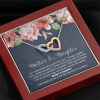 Load image into Gallery viewer, To My Mom Gifts, Mother and Daughter Bond, Interlocking Heart Necklace For Women, Birthday Mothers Day Present From Daughter

