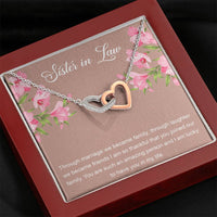 Load image into Gallery viewer, To My Sister-in-law Gifts, Through Marriage, Interlocking Heart Necklace For Women, Birthday Present Idea From Sister
