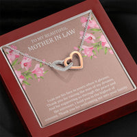 Load image into Gallery viewer, To My Mother-in-Law Gifts, I Can See His Face In Yours, Interlocking Heart Necklace For Women, Birthday Mothers Day Present From Daughter-in-law
