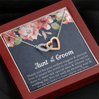 Load image into Gallery viewer, Aunt of the Groom Gifts, You Are Amazing, Interlocking Heart Necklace For Women, Wedding Day Thank You Ideas From Groom
