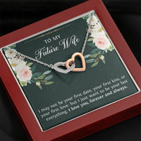 Load image into Gallery viewer, Groom Gift to Bride on Wedding Day, To My Future Wife, Interlocking Heart Necklace For Women, Bride and Groom Gift Exchange
