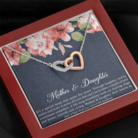 Load image into Gallery viewer, To My Daughter Gifts, Special Bond That Spans The Years, Interlocking Heart Necklace For Women, Birthday Present Idea From Mom
