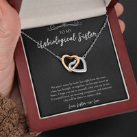 Load image into Gallery viewer, To My Unbiological Sister Gifts, A Trusted Friend, Interlocking Heart Necklace For Women, Birthday Present Idea From Sister-in-law
