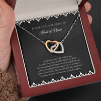 Load image into Gallery viewer, To My Maid of Honor Gifts, We Are Sisters for Life, Interlocking Heart Necklace For Women, Wedding Day Thank You Ideas From Bride
