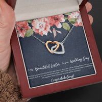 Load image into Gallery viewer, Bride Gifts, Marriage Is A Journey, Interlocking Heart Necklace For Women, Wedding Day Thank You Ideas From Sister
