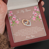 Load image into Gallery viewer, To My Wife, My Queen, Interlocking Heart Necklace For Women, Anniversary Birthday Gifts From Husband
