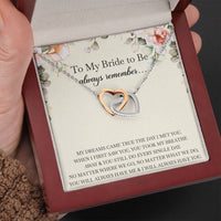 Load image into Gallery viewer, To My Bride Gifts, Always Remember, Interlocking Heart Necklace For Women, Wedding Day Thank You Ideas From Groom
