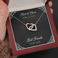 Load image into Gallery viewer, To My Maid of Honor Gifts, Best Friends for Life, Interlocking Heart Necklace For Women, Wedding Day Thank You Ideas From Bride
