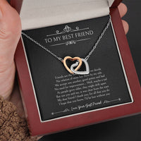 Load image into Gallery viewer, To My Friend Gifts, I&#39;d Be Lost Without You, Interlocking Heart Necklace For Women, Birthday Present Idea From Bestie
