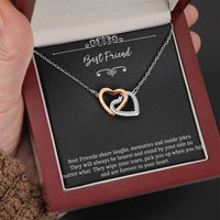 Load image into Gallery viewer, To My Friend Gifts, Forever In Your Heart, Interlocking Heart Necklace For Women, Birthday Present Idea From Bestie
