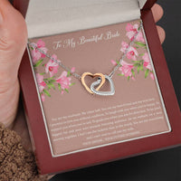 Load image into Gallery viewer, To My Bride Gifts, You Are My Soulmate My Other Half, Interlocking Heart Necklace For Women, Wedding Day Thank You Ideas From Groom
