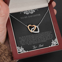 Load image into Gallery viewer, To My Daughter  Gifts, You Are My Greatest Gift, Interlocking Heart Necklace For Women, Birthday Present Idea From Dad
