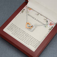 Load image into Gallery viewer, To My Daughter Gifts, Mother and Daughter Bond, Interlocking Heart Necklace For Women, Birthday Present Idea From Mom

