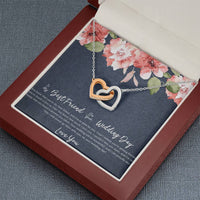 Load image into Gallery viewer, Bride Gifts, I&#39;m So Happy You Found A Partner, Interlocking Heart Necklace For Women, Wedding Day Thank You Ideas From Best Friend
