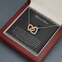 Load image into Gallery viewer, To My Maid Of Honor Gifts, Best Memory, Interlocking Heart Necklace For Women, Wedding Day Thank You Ideas From Bride
