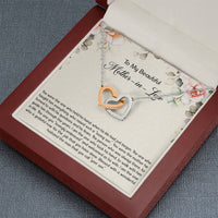 Load image into Gallery viewer, To My Mother-in-Law Gifts, The One Who Held His Hand, Interlocking Heart Necklace For Women, Birthday Mothers Day Present From Daughter-in-law
