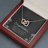 Load image into Gallery viewer, Retirement Gifts, Behind You, Happy Retirement Interlocking Heart Necklace For Women, Retirement Party Favor From Friends Coworkers
