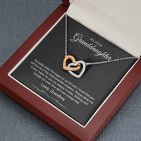 Load image into Gallery viewer, To My Granddaughter Gifts From Grandma, Someday When The Pages Of My Life End, Interlocking Hearts Necklace For Women, Birthday Present Idea From Grandmother
