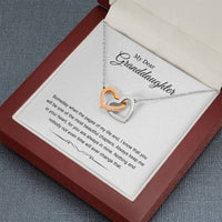 Load image into Gallery viewer, To My Granddaughter Gifts, Someday When The Pages Of My Life End, Interlocking Heart Necklace For Women, Birthday Present Idea From Grandma Grandpa
