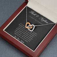 Load image into Gallery viewer, To My Aunt Gifts, Special Bond, Interlocking Heart Necklace For Women, Birthday Present Idea From Nephew
