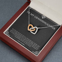 Load image into Gallery viewer, To My Granddaughter Gifts, I Think About You, Interlocking Heart Necklace For Women, Birthday Present Idea From Grandpa
