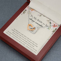 Load image into Gallery viewer, To My Bride Gifts, Always Remember, Interlocking Heart Necklace For Women, Wedding Day Thank You Ideas From Groom
