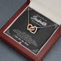 Load image into Gallery viewer, To My Soulmate, Smokin Hot Soulmate, Interlocking Heart Necklace For Girlfriend, Anniversary Birthday Valentines Day Gifts From Boyfriend
