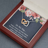 Load image into Gallery viewer, To My Bride Gifts, Today I Marry My Best Friend, Interlocking Heart Necklace For Women, Wedding Day Thank You Ideas From Groom
