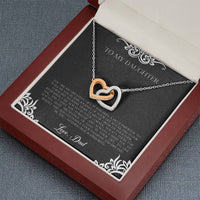 Load image into Gallery viewer, To My Daughter  Gifts, You Are My Greatest Gift, Interlocking Heart Necklace For Women, Birthday Present Idea From Dad
