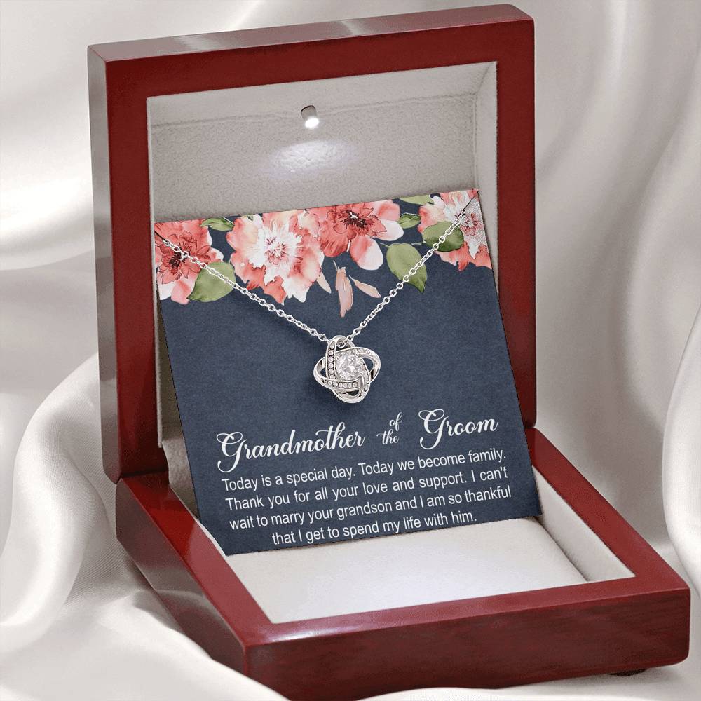 Grandmother of the Groom Gifts, Today Is A Special Day, Love Knot Necklace For Women, Wedding Day Thank You Ideas From Bride