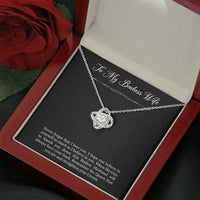 Load image into Gallery viewer, To My Badass Wife, Never Forget That I Love You, Love Knot Necklace For Women, Anniversary Birthday Gifts From Husband
