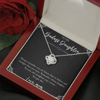 Load image into Gallery viewer, To My Badass Daughter Gifts, You Are Braver Than You Believe, Love Knot Necklace For Women, Birthday Present Idea From Mom
