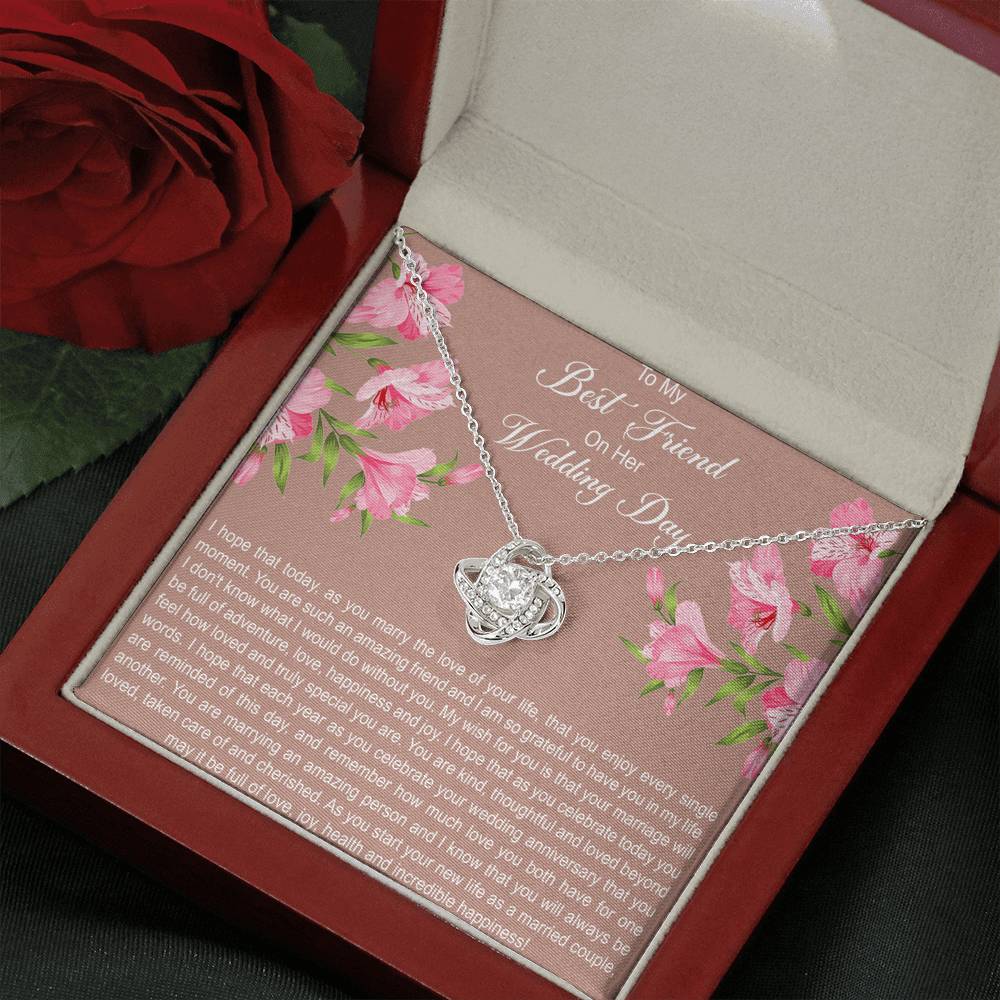 Wedding Gifts for Bride From Friend, I Hope You Enjoy Every Single Moment, Sentimental Love Knot Necklace For Women, Best Gift Ideas From Best Friends