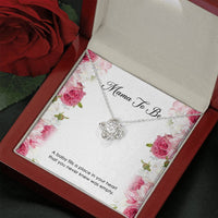 Load image into Gallery viewer, Gift for Expecting Mom, A Baby Fills A Place In Your Heart, Mom to Be Love Knot Necklace For Women, Pregnancy Gift For New Mother
