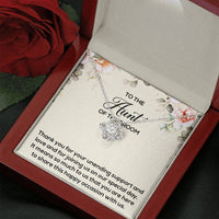 Load image into Gallery viewer, Aunt of the Groom Gifts, Thank You for Your Support, Love Knot Necklace For Women, Wedding Day Thank You Ideas From Groom
