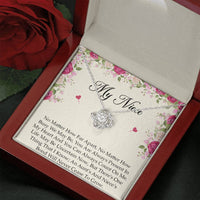 Load image into Gallery viewer, To My Niece  Gifts, No Matter How Far Apart, Love Knot Necklace For Women, Birthday Present Idea From Aunt Uncle
