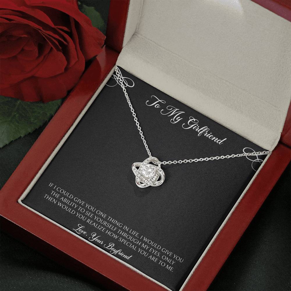 To My Girlfriend, You Are Special To Me, Love Knot Necklace For Women, Anniversary Birthday Valentines Day Gifts From Boyfriend