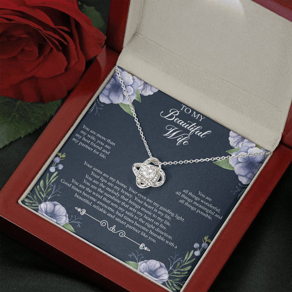 To My Wife, You Are More Than My Wife, Love Knot Necklace For Women, Anniversary Birthday Gifts From Husband