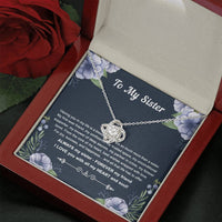 Load image into Gallery viewer, To My Sister Gifts, Having You In My Life Is A Blessing, Love Knot Necklace For Women, Birthday Present Idea From Sister
