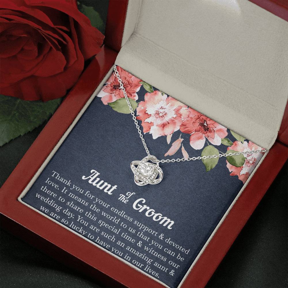 Aunt of the Groom Gifts, You Are Amazing, Love Knot Necklace For Women, Wedding Day Thank You Ideas From Groom